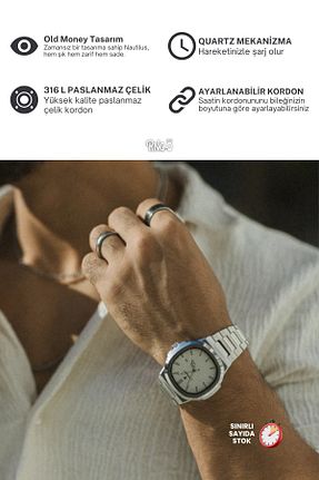 ساعت مچی سفید مردانه 40 میلی متر Poedegar - کد 873008455