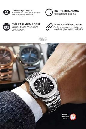 ساعت مچی مشکی مردانه 40 میلی متر Poedegar - کد 873008560