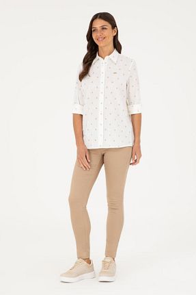 پیراهن خاکی زنانه رگولار U.S. Polo Assn. - کد 879281855