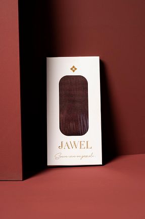 روسری زرشکی پلی استر JAWEL - کد 879297538