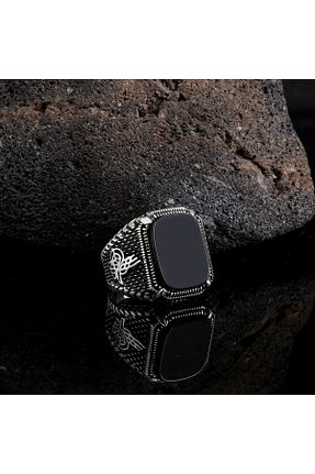 انگشتر نقره مشکی مردانه 925 عیار Argento Silver - کد 879299690