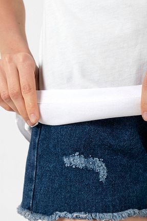 تیشرت سفید زنانه رگولار Tshirthane - کد 879298792