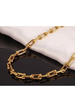 گردنبند استیل ( فولاد ) متالیک زنانه استیل ضد زنگ zyc - کد 879299931