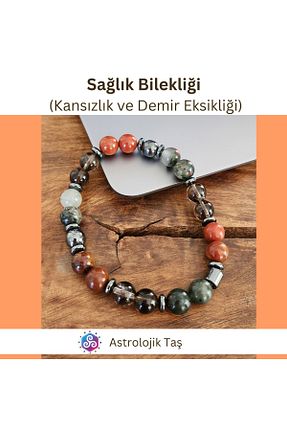 دستبند جواهر رنگی زنانه سنگ طبیعی Tasarım - کد 879303148