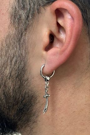 گوشواره استیل (فولاد) طوسی زنانه استیل (فولاد) MAZEN - کد 879301736