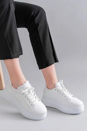 کفش اسنیکر سفید زنانه بند دار Ayakkabium - کد 879309880