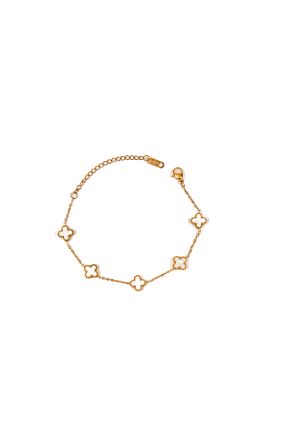 دستبند استیل (فولاد) زرد زنانه استیل ضد زنگ ATALYA ACCESSORY - کد 879311713
