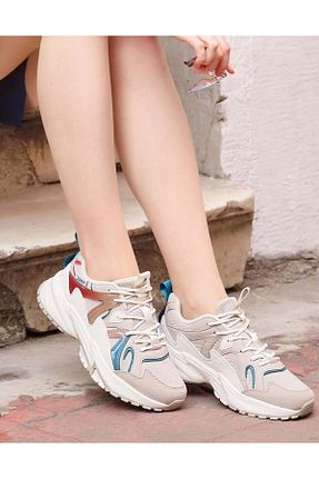 کفش اسنیکر طوسی زنانه بند دار Jump - کد 879079280