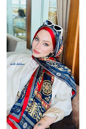 شال قرمز زنانه ویسکون Organic Scarfs - کد 878557574