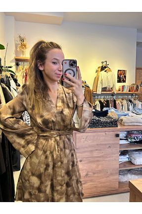 لباس قهوه ای زنانه بافتنی MODA - کد 879321074