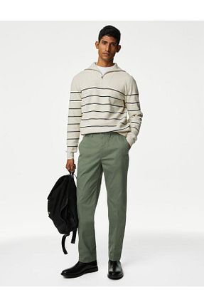 شلوار سبز مردانه پنبه ای Marks & Spencer - کد 690239480