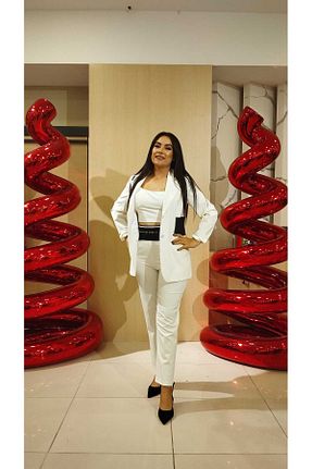 ست بالاتنه و پائین تنه سفید زنانه پلی استر RYZELLA Collection - کد 879385043