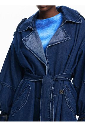 ترنچکت سرمه ای زنانه بدون آستر Desigual - کد 879397998