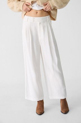 شلوار نباتی زنانه ویسکون Stradivarius - کد 813621167