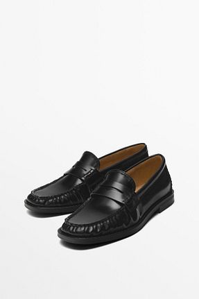 کفش کژوال مشکی زنانه چرم خالص Massimo Dutti - کد 879405792