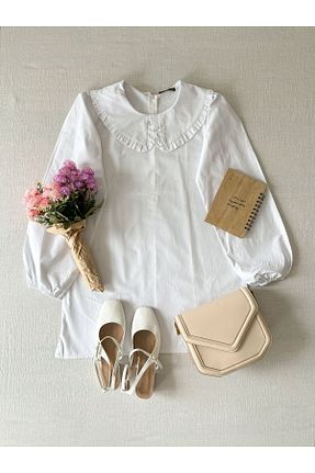 تونیک سفید زنانه بافتنی KÜÇÜĞÜM BUTİK - کد 811446151