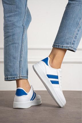 کفش اسنیکر سفید زنانه بند دار galya shoes - کد 797327700