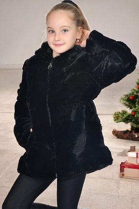 کاپشن مشکی بچه گانه مخملی EYLÜL EZGİ BUTİK - کد 879430649