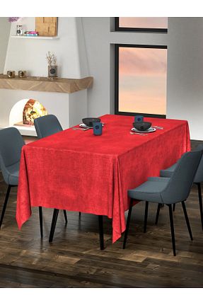 رومیزی قرمز پلی استر Sima Home - کد 879427220