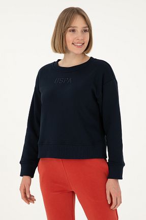سوئیشرت سرمه ای زنانه ساده U.S. Polo Assn. - کد 879432701