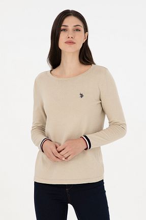 پلیور طوسی زنانه ساده U.S. Polo Assn. - کد 879436548