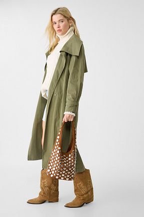 کیف دوشی قهوه ای زنانه پلی استر Stradivarius - کد 879434434
