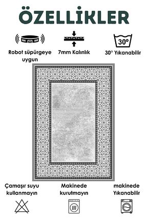 فرش طوسی قابل شستشو ComfortCo - کد 906569215