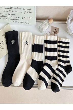 جوراب مشکی زنانه پنبه ای Sky Socks - کد 879450723