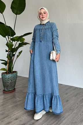 لباس حجاب آبی زنانه رگولار InStyle - کد 879441860