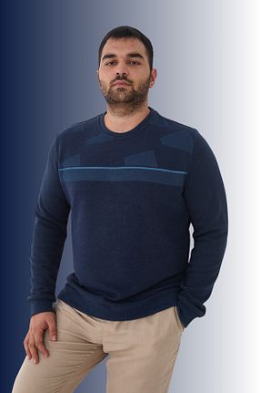 سوئیشرت سایز بزرگ آبی مردانه سایز بزرگ Maccali - کد 878245220