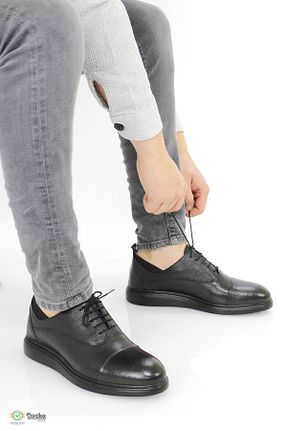 کفش کلاسیک مشکی مردانه چرم خالص DOCKA - کد 879489723