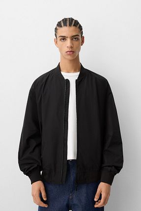 کت مشکی مردانه Relaxed Bershka - کد 879498104