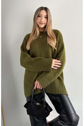 پلیور خاکی زنانه ساده yeditepe fashion - کد 879542679