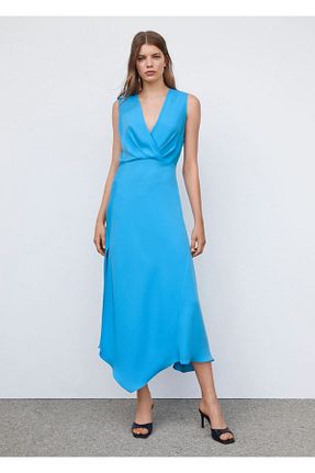 لباس فیروزه ای زنانه بافتنی MANGO - کد 748876667