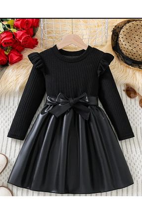 ست بالاتنه و پائین تنه مشکی بچه گانه بافت NONNA MODA - کد 879641036