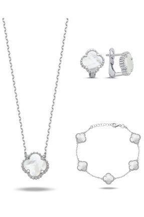 ست نقره سفید زنانه زیرکن Inure Jewelry - کد 868718302