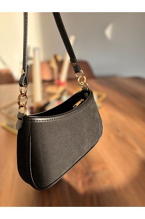 کیف دوشی مشکی زنانه چرم مصنوعی BAGS - کد 879673316