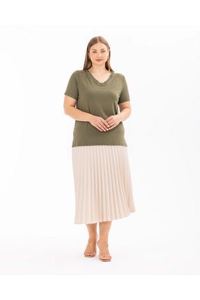 بلوز خاکی زنانه ساده SEÇİLSTORE - کد 879681611