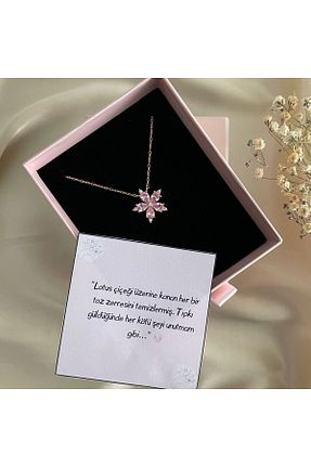گردنبند نقره صورتی زنانه 925 عیار Lovera Jewellery - کد 879666049