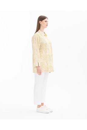 پیراهن زرد زنانه یقه پیراهنی SEÇİLSTORE - کد 879937642
