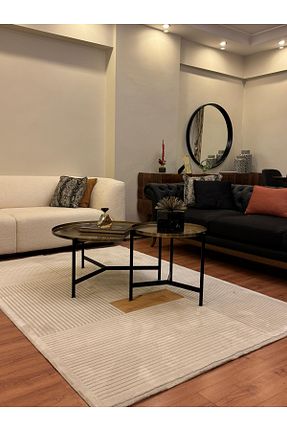 فرش بژ قابل شستشو Koza Halı - کد 830931207