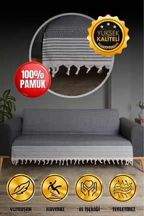 کاور مبل سرمه ای پنبه Akaystore - کد 872529227