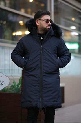 کاپشن سرمه ای مردانه اورسایز MODAEMAS - کد 879743101