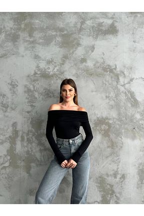 بلوز مشکی زنانه ساده MODA - کد 879698690