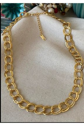 گردنبند استیل ( فولاد ) طلائی زنانه استیل (فولاد) Home - کد 879716594
