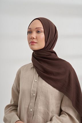 شال قهوه ای زنانه پلی استر ARMANDA - کد 879813241
