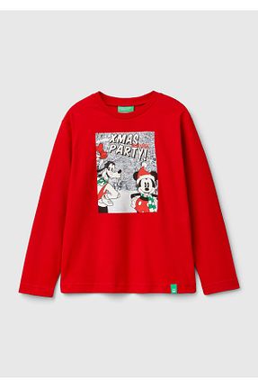 تیشرت قرمز بچه گانه رگولار United Colors of Benetton - کد 879812339
