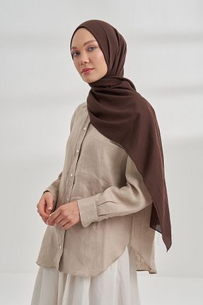 شال قهوه ای زنانه پلی استر ARMANDA - کد 879813241