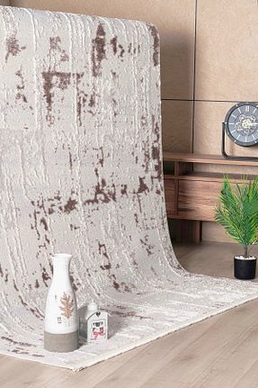فرش قهوه ای پلی استر Melaris Halı - کد 869868212