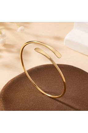 دستبند استیل (فولاد) طلائی زنانه استیل (فولاد) SMÖ AKSESUAR - کد 879864857
